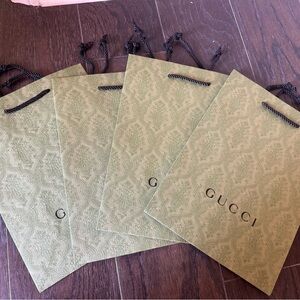 4 of Gucci Olive Patterned Shopping Bags